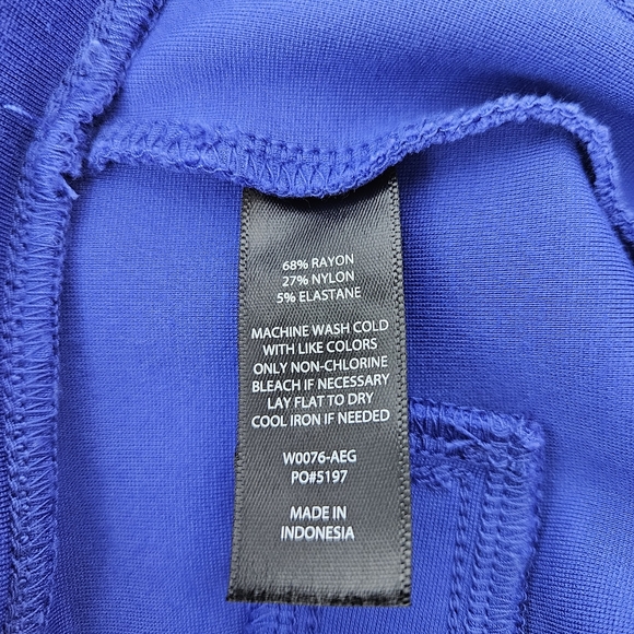 Betabrand Classic Dress Yoga Pants Womens MP Royal Blue  Straight Leg Pull-on - Picture 6 of 9